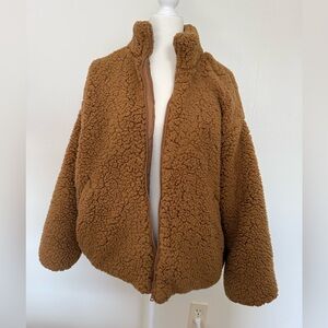 Nine West Warm Brown Teddy Jacket